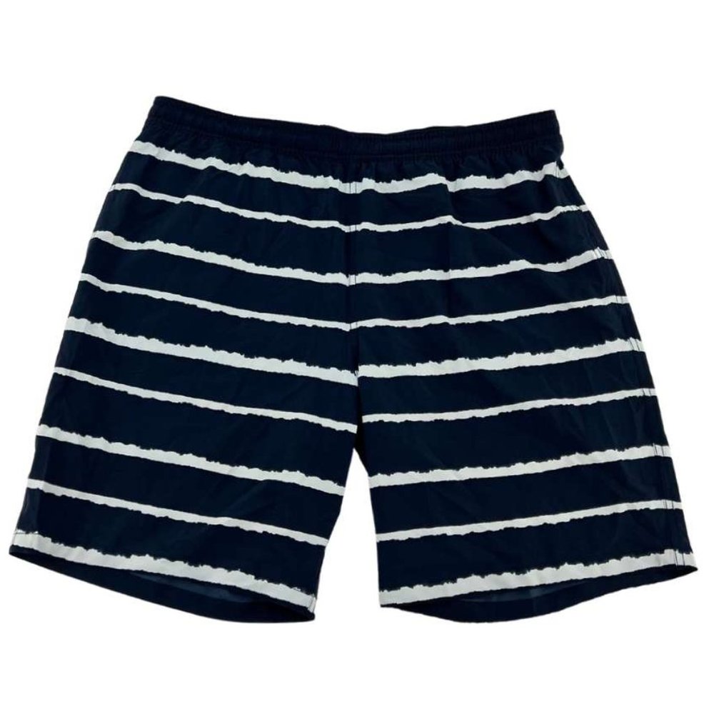 Kirkland | Men's Swim Shorts | Navy & White | Stripes | Size XL